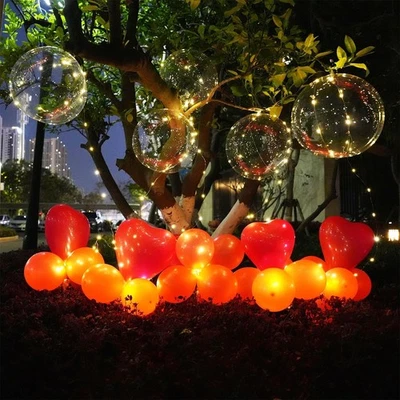 5 sets of large LED luminous wave love balloons with light strips — 第 1/4 张图片