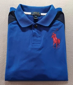 Ralph Lauren POLO Men's Sz. 18-20 XL Blue Navy Red Short Sleeve - Picture 1 of 18