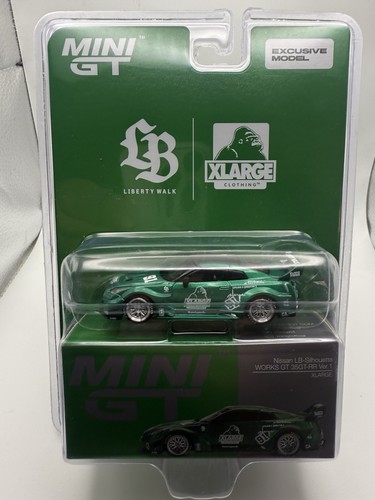 Liberty Walk × XLarge Mini GT 1/64 Green Mini GT Exclusive Model