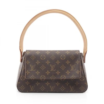 Bolsa de ombro Louis Vuitton mini looping M51147 monograma couro marrom usada - Imagem 1 de 4