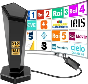 2025 Antenna TV Interna,Digitale Antenna Tv,Potente Antenna HDTV Interna Esterna - Foto 1 di 12