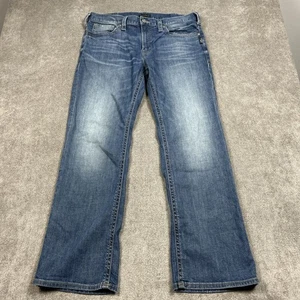 Pantalones de mezclilla plateados para hombre 36x32 ZAC corte bota punto grueso bigote acampanado vaquero occidental - Imagen 1 de 9