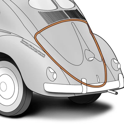 Vedação de tampa traseira de besouro 1946-1979 qualidade de reprodução OEM #111-827-705 - Imagem 1 de 4