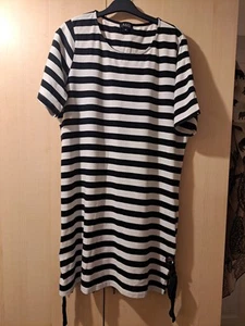 A & G beach dress 14 Striped Side Ties At Bottom - Picture 1 of 4