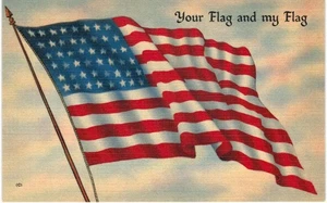 USA Your Flag My Flag lino patriottico come nuovo rosso coraggio bianco purezza BLU lealtà - Foto 1 di 2