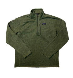 Patagonia Better Fleece Sweater Mens Large Green 1/4 Zip Jacket Pullover - Picture 1 of 5