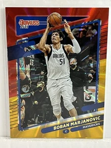 2021-22 Boban Marjanovic Donruss RED YELLOW LAZER #117 Dallas Mavericks Center - Picture 1 of 4