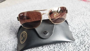 Herren Sonnenbrille Ray-Ban RB 3522 + Kaufquittung + Etui Gold Braun gepflegt - Bild 1 von 17