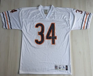 Reebok Chicago Bears Walter Payton Jersey White Mens Lg NFL Throwback #34 - Picture 1 of 12