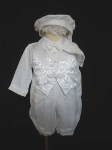New Baby Toddler Boy Baptism Shorts Romper Formal Suit for 0-30 months - Picture 1 of 3