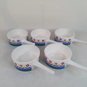 5er Set VILLEROY & BOCH Luxembourg Stieltopf Butterpfanne  Keramik Blumen 70er  - Bild 1 von 5