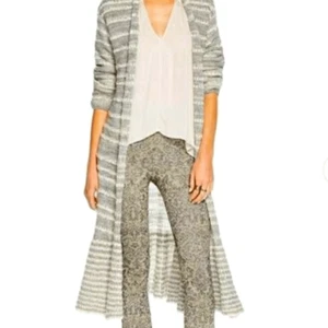 FREE PEOPLE Alpaca Duster Cardigan Grey Combination Size Small NWOT - Picture 1 of 11