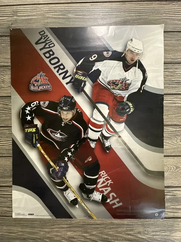 Columbus Blue Jackets 2004 David Vyborny Rick Nash Promo Poster Ad 16” X 20” Cover