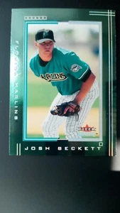 2002 Fleer echte Baseballkarte #55 Josh Beckett Florida Marlins - Bild 1 von 2
