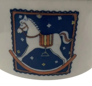 Vintage Schaukelpferd Karussell Suppe Kaffee Becher weißes Motiv - Bild 1 von 6