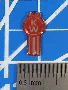 1pc 1.8cm Kenworth "KW" Logo Emblem Tamiya RC 1/14 King Grand Hauler Globeliner - Picture 1 of 9