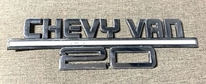 Vintage CHEVY VAN 20 G-Van Metal Emblem Badge OEM 14060364 14052242 15640709 - Bild 1 von 16