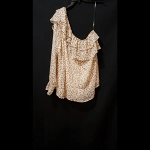 Torrid Floral Chiffon One Shoulder Top Blouse Women's Plus Size 1X - Picture 1 of 5