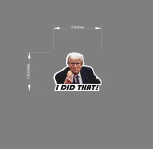 Pegatinas de vinilo Trump, ¡lo hice!, calcomanías de precio de huevo 2025 - Imagen 1 de 9