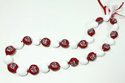 Washington Nationals Go Nuts Kukui Nut Lei Necklace (MLB Officially Licensed) Cover