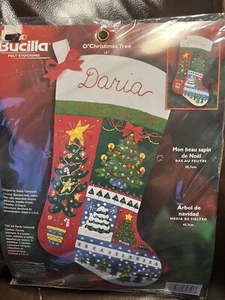Bucilla Felt Handmade Finished Christmas Stocking 18”. O’Christmas Tree - Picture 1 of 3