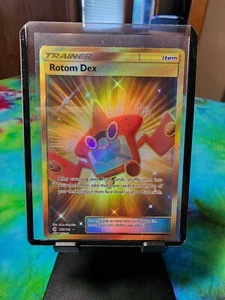 Pokémon TCG Rotom Dex Sun & Moon Base Set 159/149 Holo Secret Rare - Picture 1 of 2