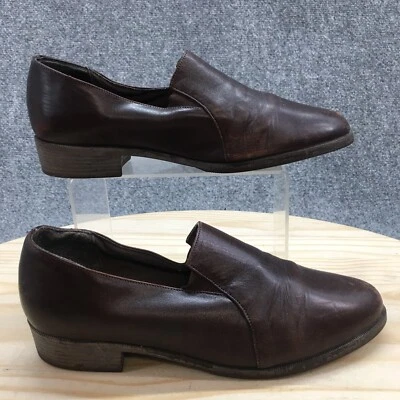 Munro Zapatos Mujer 7.5 W Mocasines Sin Cordones Cuero Marrón Informales Tacones Bajos Foto 1 de 4