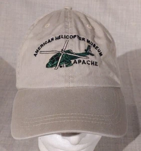 American Helicopter Museum Apache Strapback Beige Cotton Baseball Hat Cap - Picture 1 of 8
