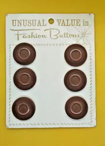6-Buttons sewing & crafting vintage Unusual Value Fashion , original card. - Picture 1 of 3