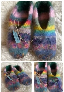 FILZSCHUHE**Hausschuhe**UNIKATE**kunterbunt**Gr.36**NEU**Handarbeit - Bild 1 von 4