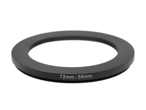 72-55mm Metal Step down Ring Lens Adapter 72 Male to 55 Female Thread - UK STOCK - Picture 1 of 5