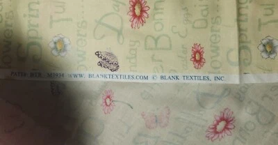 1.8 yard fabric bundle Spring Flowers BlankTextiles BTR M3934 Easter cloth - Image 1 of 4