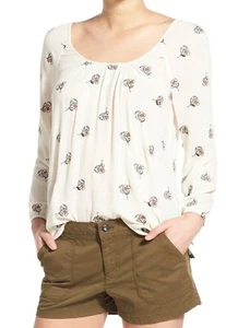 Hinge Embroidered Scoop Neck Top Blouse New Women's Size Small NWT - Picture 1 of 12