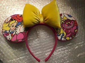 NEW Handmade Disney Inspired Alice in Wonderland Minnie Ears Headband - Bild 1 von 8