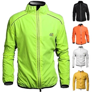 Men Cycling Jacket Road Mountain Bike Long Waterproof Loose Top Coat Windbreaker - Picture 1 of 21