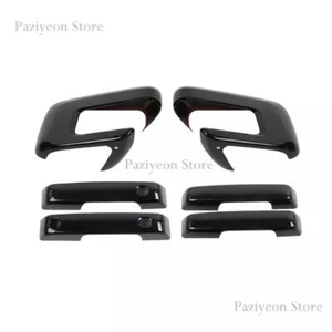 For 2021-2024 Ford F150 F-150 Gloss Black Rear View Mirror + Door Handle Covers - Picture 1 of 4