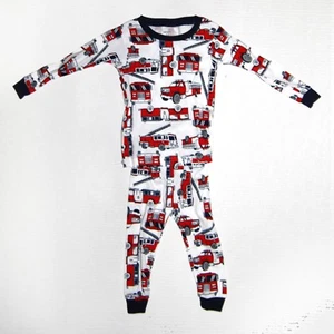 Carters Baby Jungen Set Pyjama Feuerwehrchef Shirt Hose 2-teilig rot marineblau Kleinkind 24M neu ohne Etikett - Bild 1 von 5