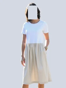 Alba Moda Kleid im Materialmix weiss-beige Gr. 40 0721404157 (G) - Bild 1 von 3