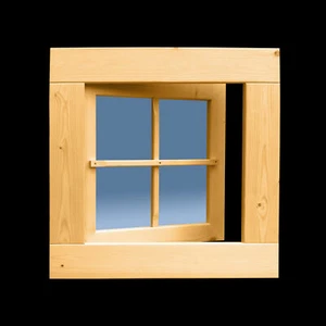 Holzfenster 59 x 59 cm Drehfenster Sprossenfenster Gartenhausfenster ++NEU++ - Bild 1 von 1