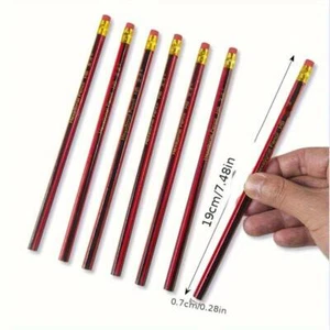 HB Pencil with Eraser Red And Black Wooden Pencil - Picture 1 of 5