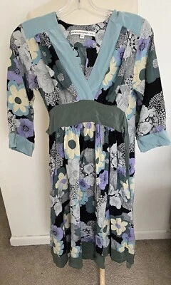 Vestido Anthropology COREY LYNN CALTER Floral 100% Seda Mujer Talla 2 Hecho en EE. UU. Foto 1 de 3