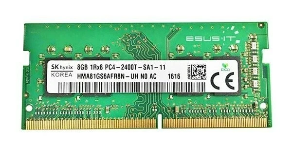 Memoria RAM 1x 8GB Hynix SO-DIMM DDR4 2400MHz PC4-19200 HMA81GS6AFR8N-UH laptop - Immagine 1 di 1