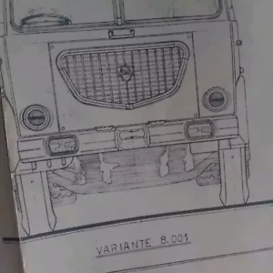 LANCIA ESADELTA MOTRICE 402.090/91 DISEGNO TECNICO ORIGINALE 1:20 74x74 1968 - Foto 1 di 8