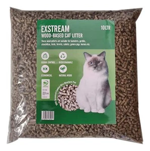 Katzenstreu Holzpellets saugfähig Kiefer Hygiene Geruchskontrolle klumpfrei 10 Liter - Bild 1 von 1