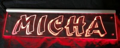 TECHNOLOGS Micha LED Namensschild oder dein Name LKW Truckerschild personalisiert Mischka