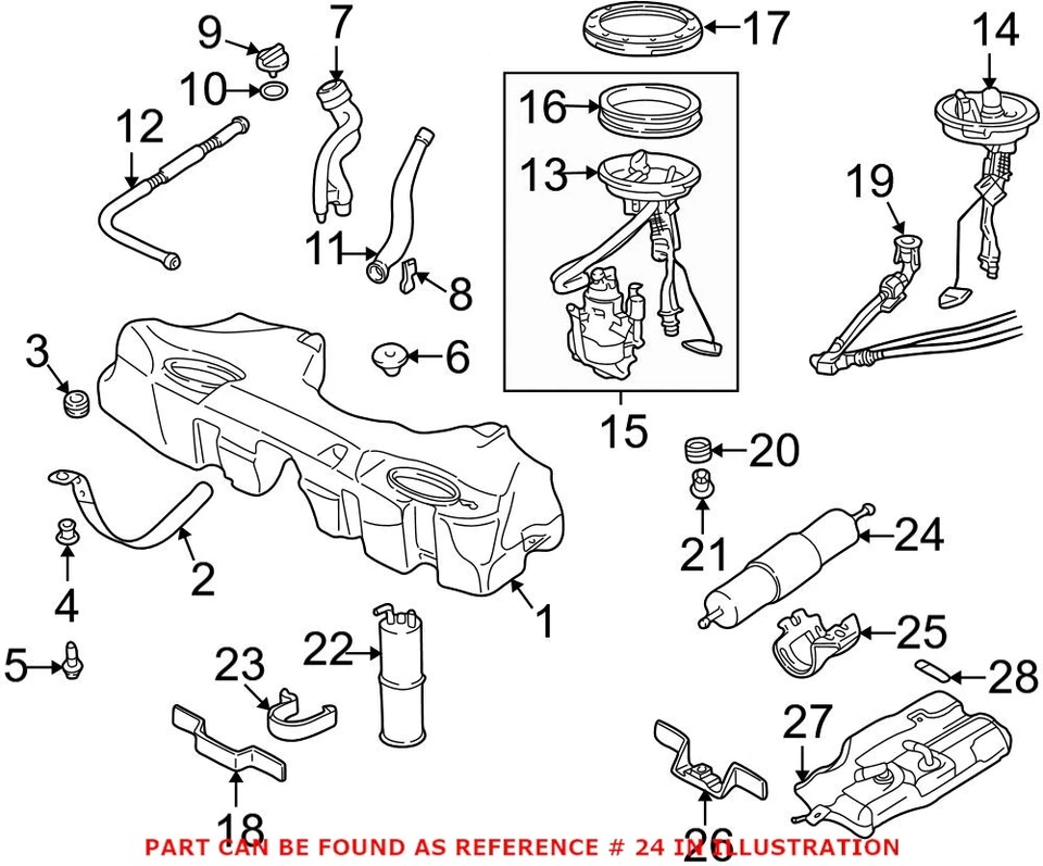 Filtro de combustible original OEM para BMW 525i 530i 540i X5 13321709535 Foto 1 de 1
