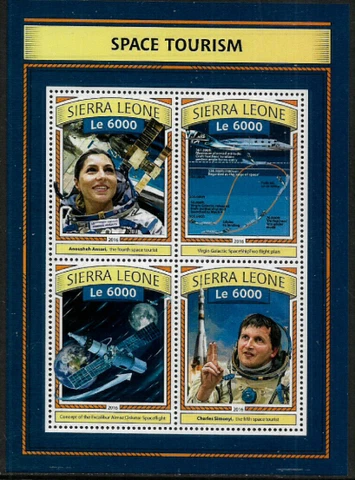 Sierra Leone #4019 Mint Never Hinged Sheet - Space Tourism Cover