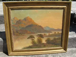 Antikes signiertes Ölgemälde gelisteter Künstler Donald Campbell Loch Fyne Schottland - Bild 1 von 9