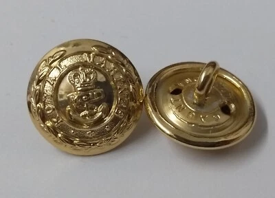 Royal Marines Buttons RM Insignia No1 Dress Buttons Size 17.4mm  NEW x 2 - Image 1 of 2