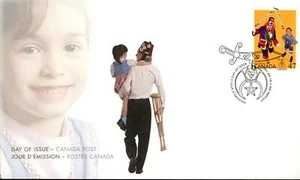 Canada FDC#1917 - Clown juggling crutches and boy with braces (2001) 47¢ - Bild 1 von 1